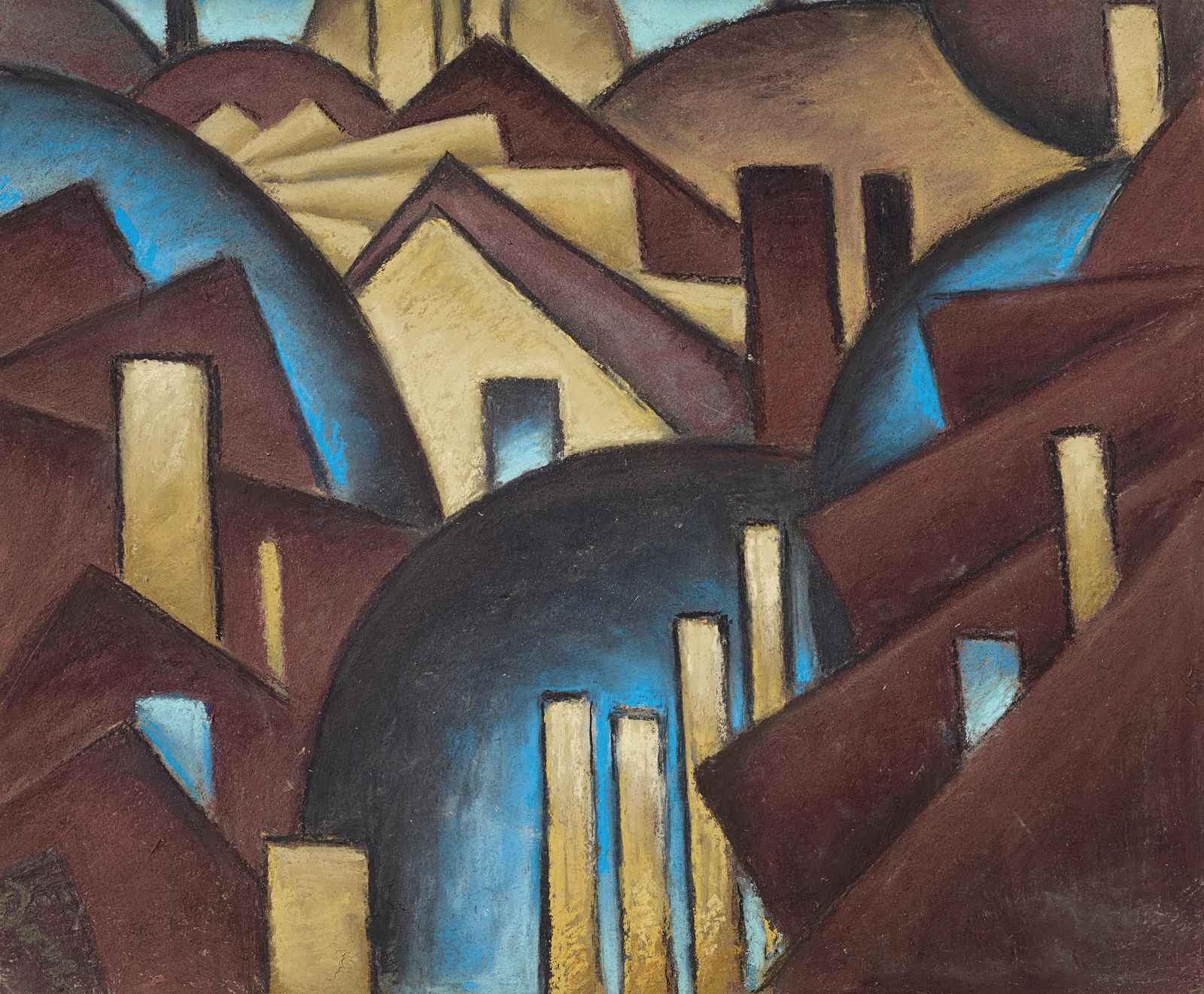 Geometric Cityscape Abstract Wall Art