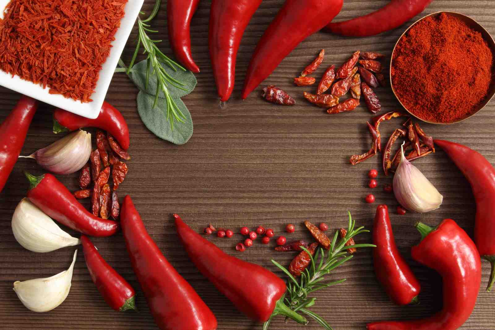 Vibrant Red Chili Spice & Garlic Wall Art