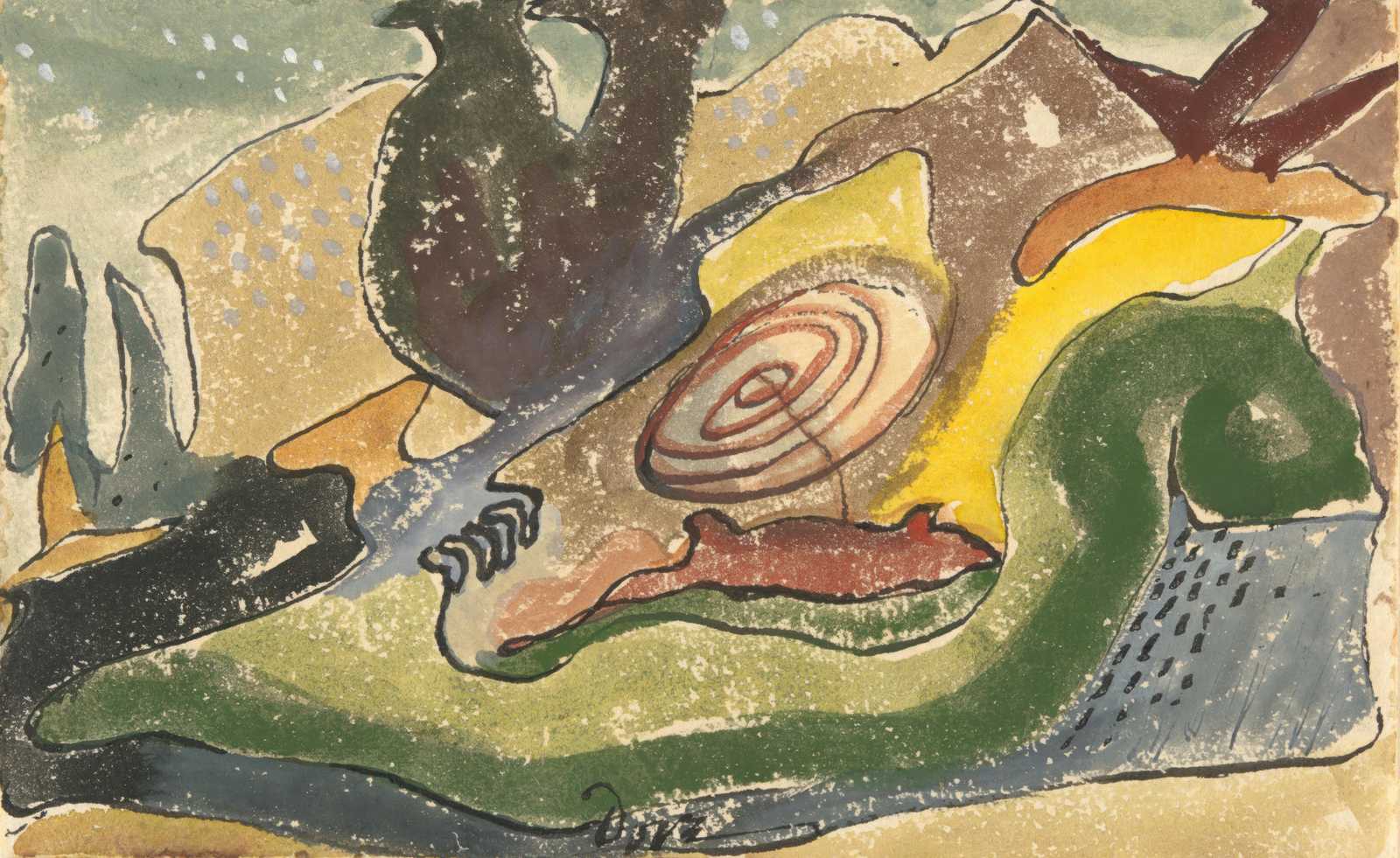 Abstract Landscape Watercolor Wall Art