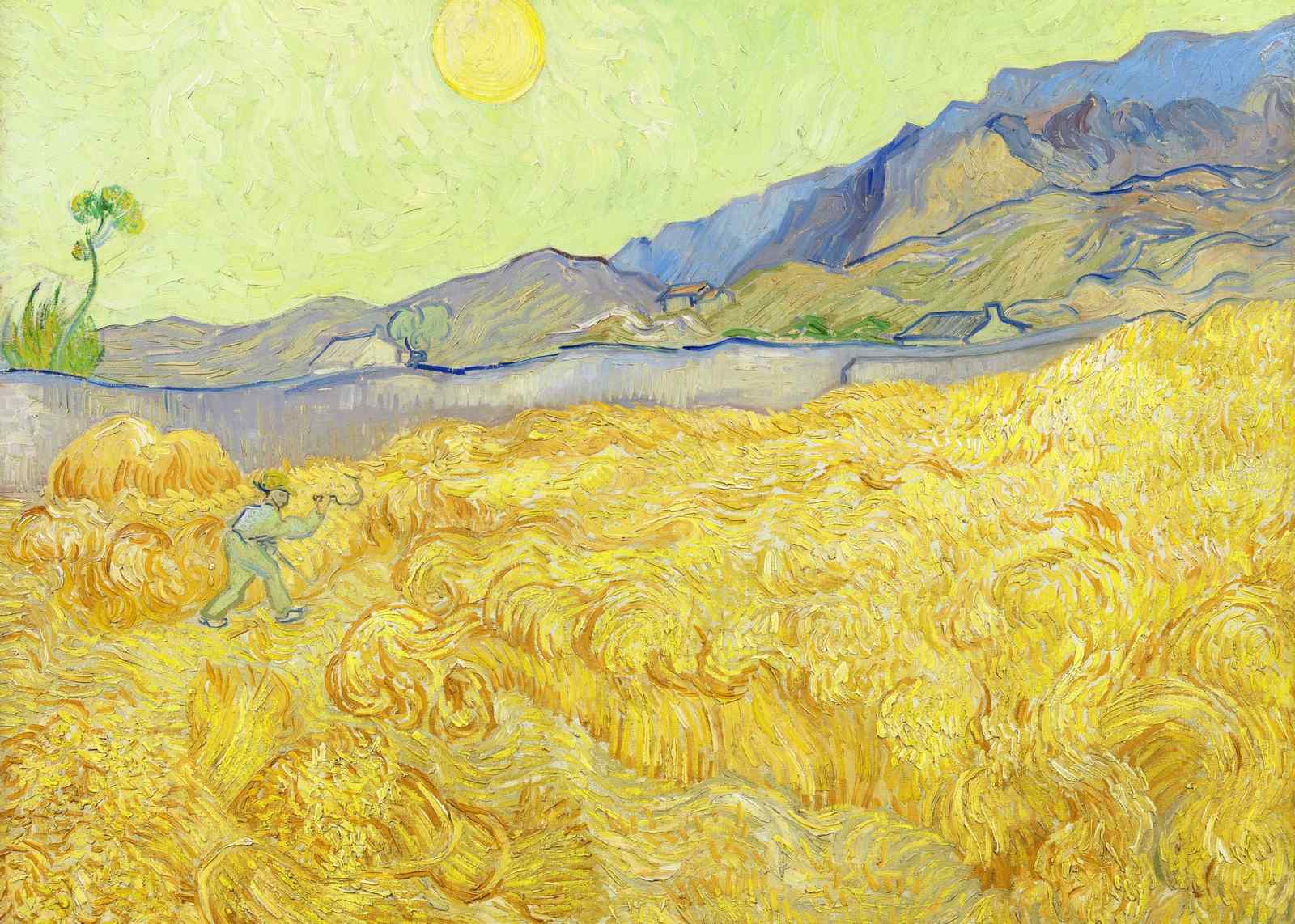Van Gogh Wheat Field Monet Style Wall Art