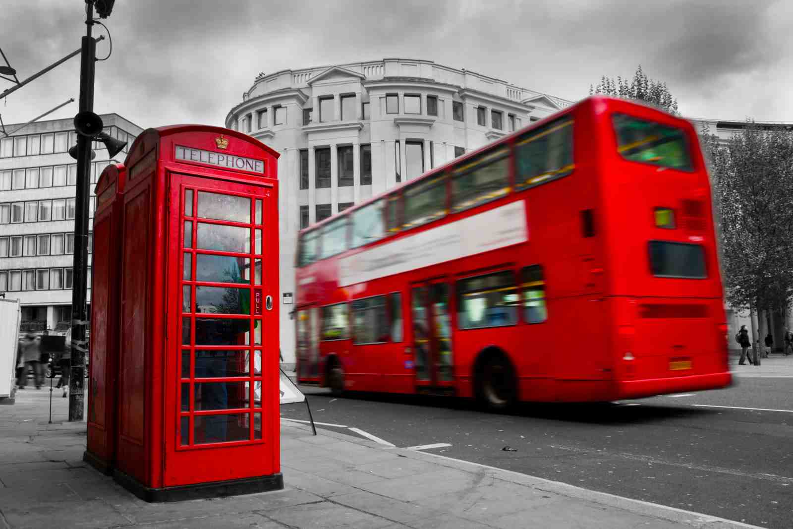 Iconic London Red Bus & Phone Box Wall Art