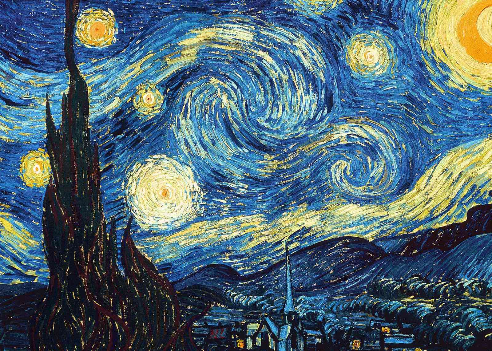 Van Gogh Starry Night Swirls Wall Art