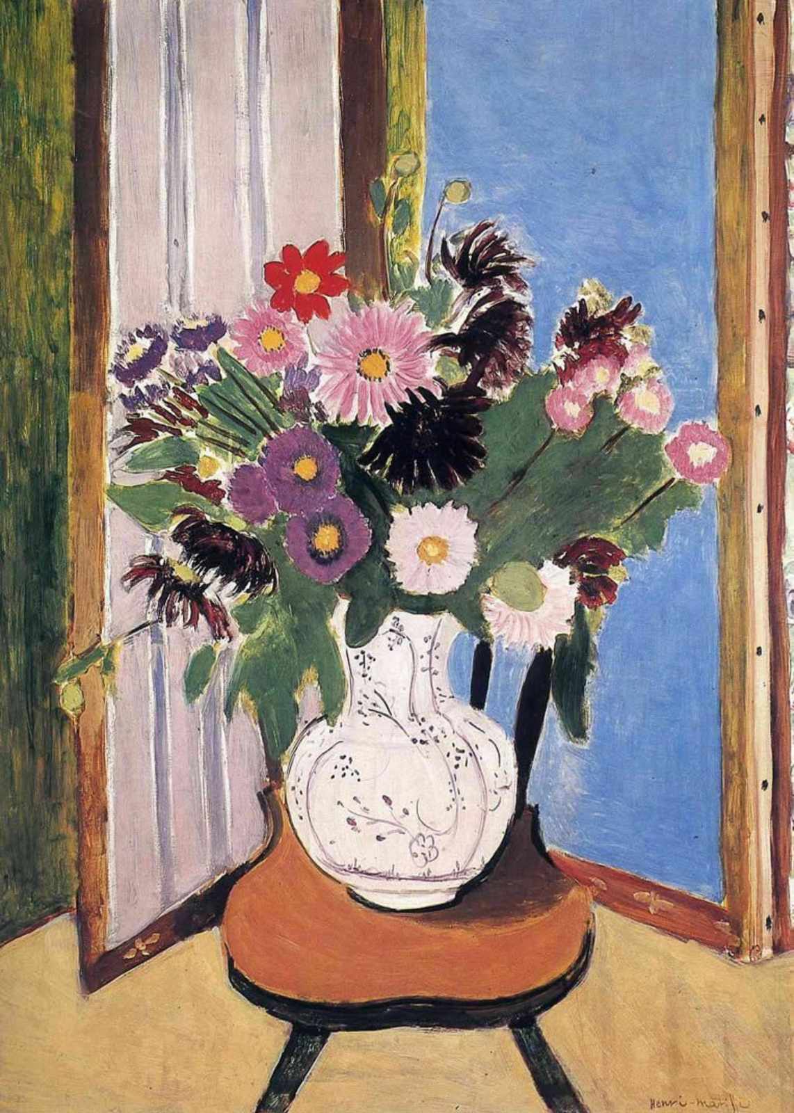 Vase of Flowers by Window Wall Art