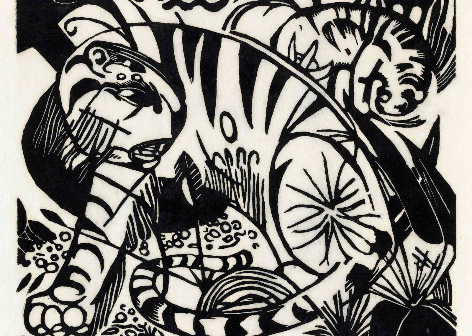 Bold Tiger Abstract Black & White Wall Art