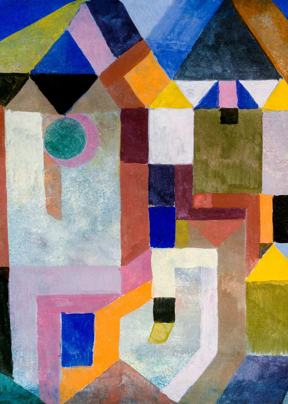 Abstract Geometric Cityscape Wall Art