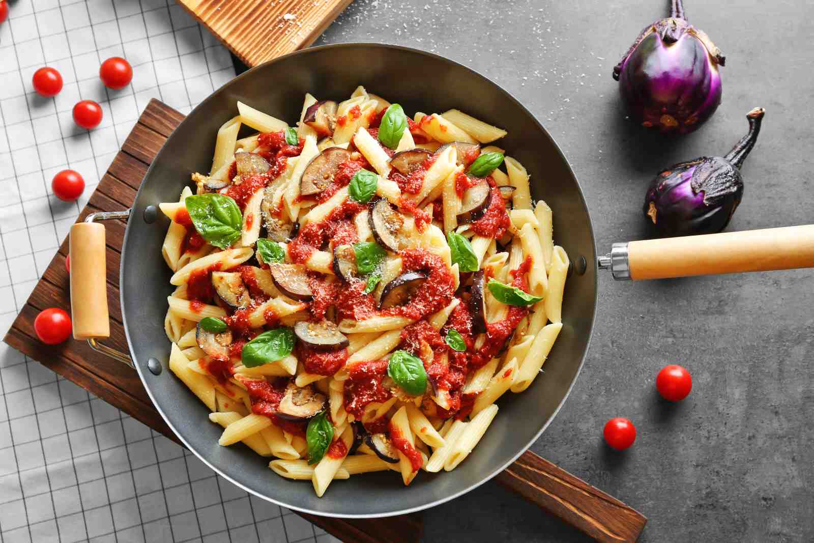 Delicious Penne with Eggplant Wall Art