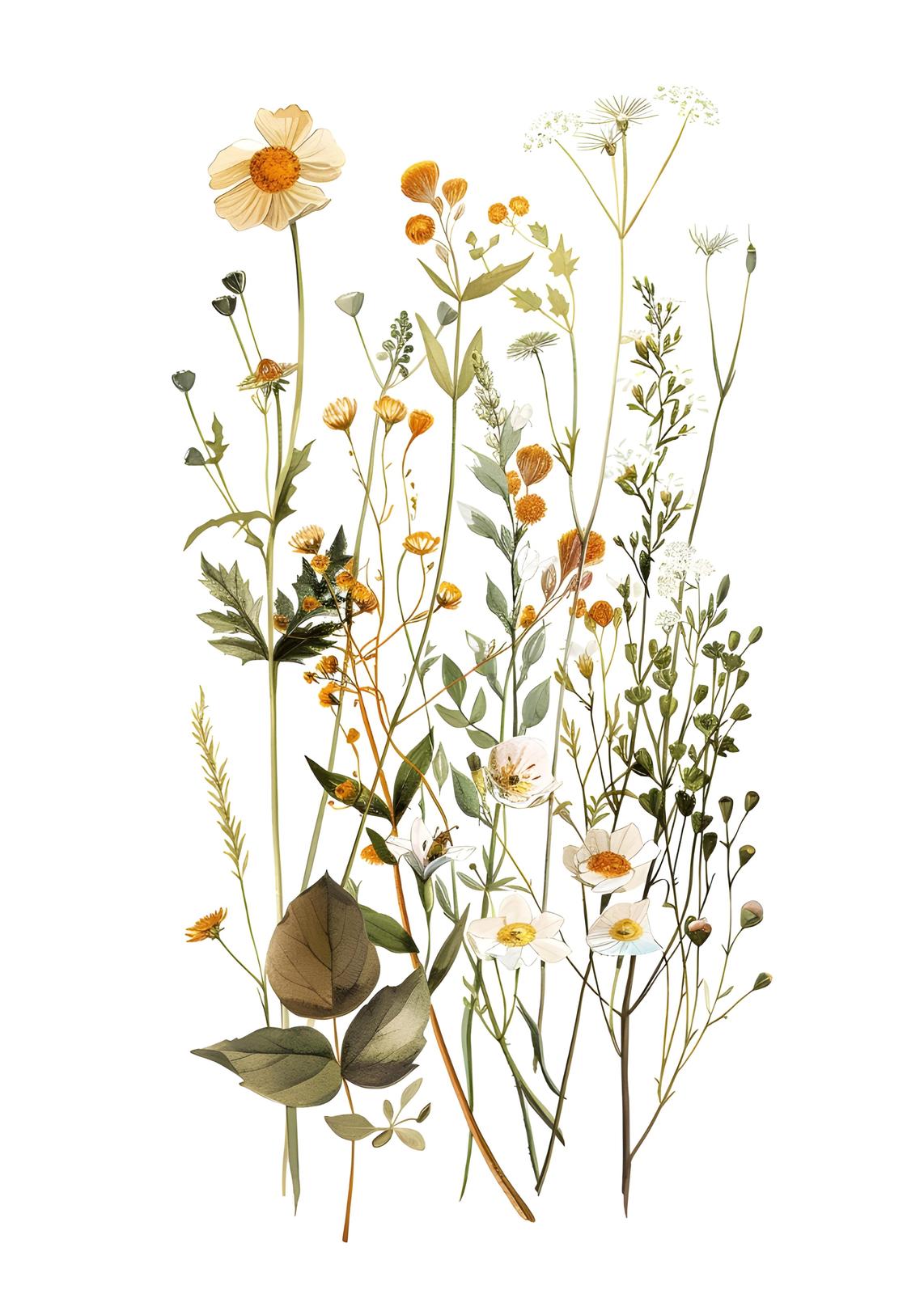 Wildflower Meadow Botanical Art Wall Art