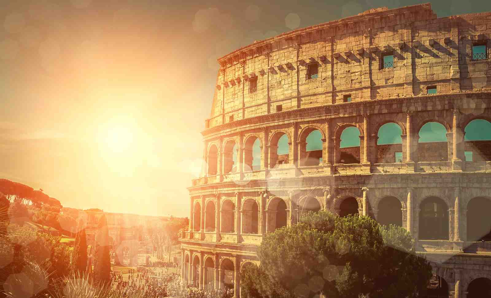 Colosseum Sunset Wall Art | Rome Art