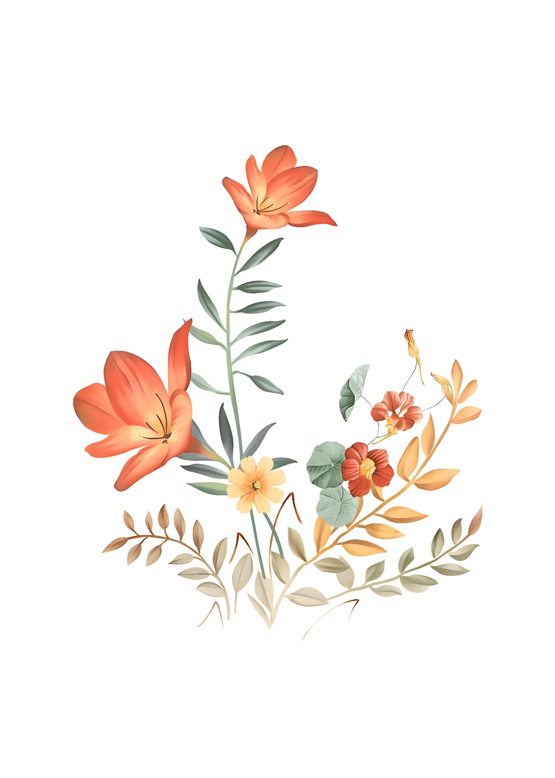 Vibrant Floral Arrangement Wall Art