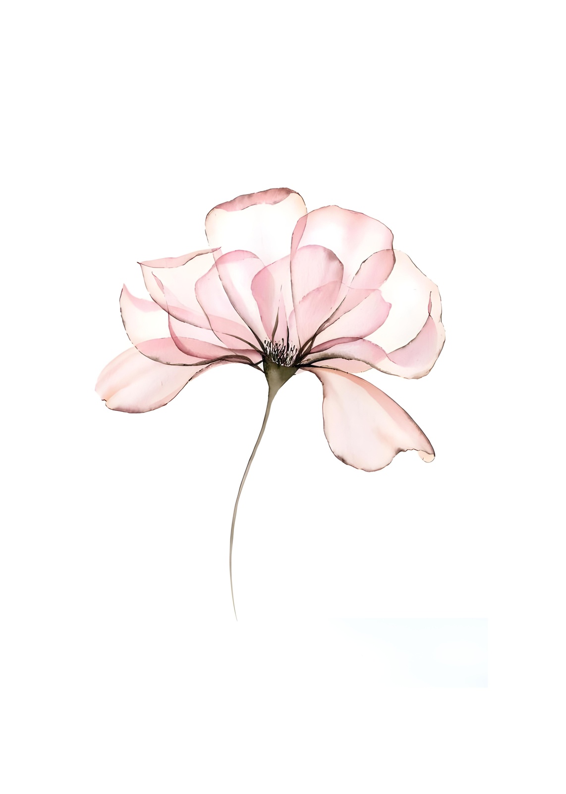 Ethereal Pink Flower Art Wall Art