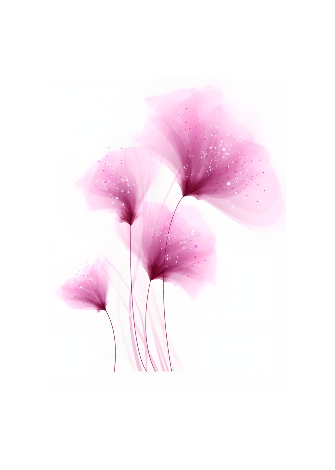 Enchanting Pink Floral Whisper Wall Art