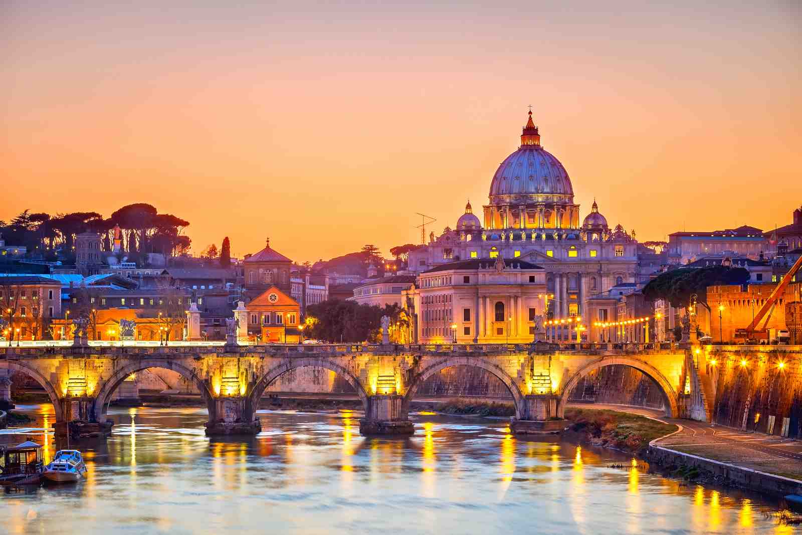 St. Peter's Basilica Rome Sunset Wall Art