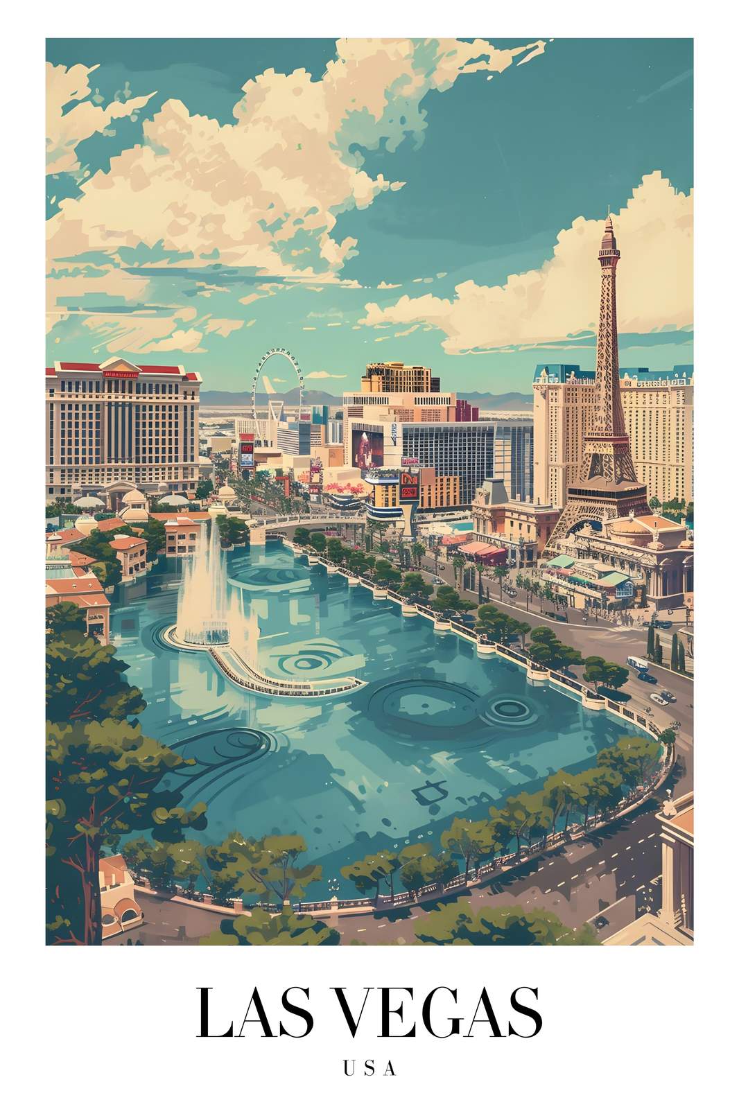 Vibrant Las Vegas Strip Wall Art