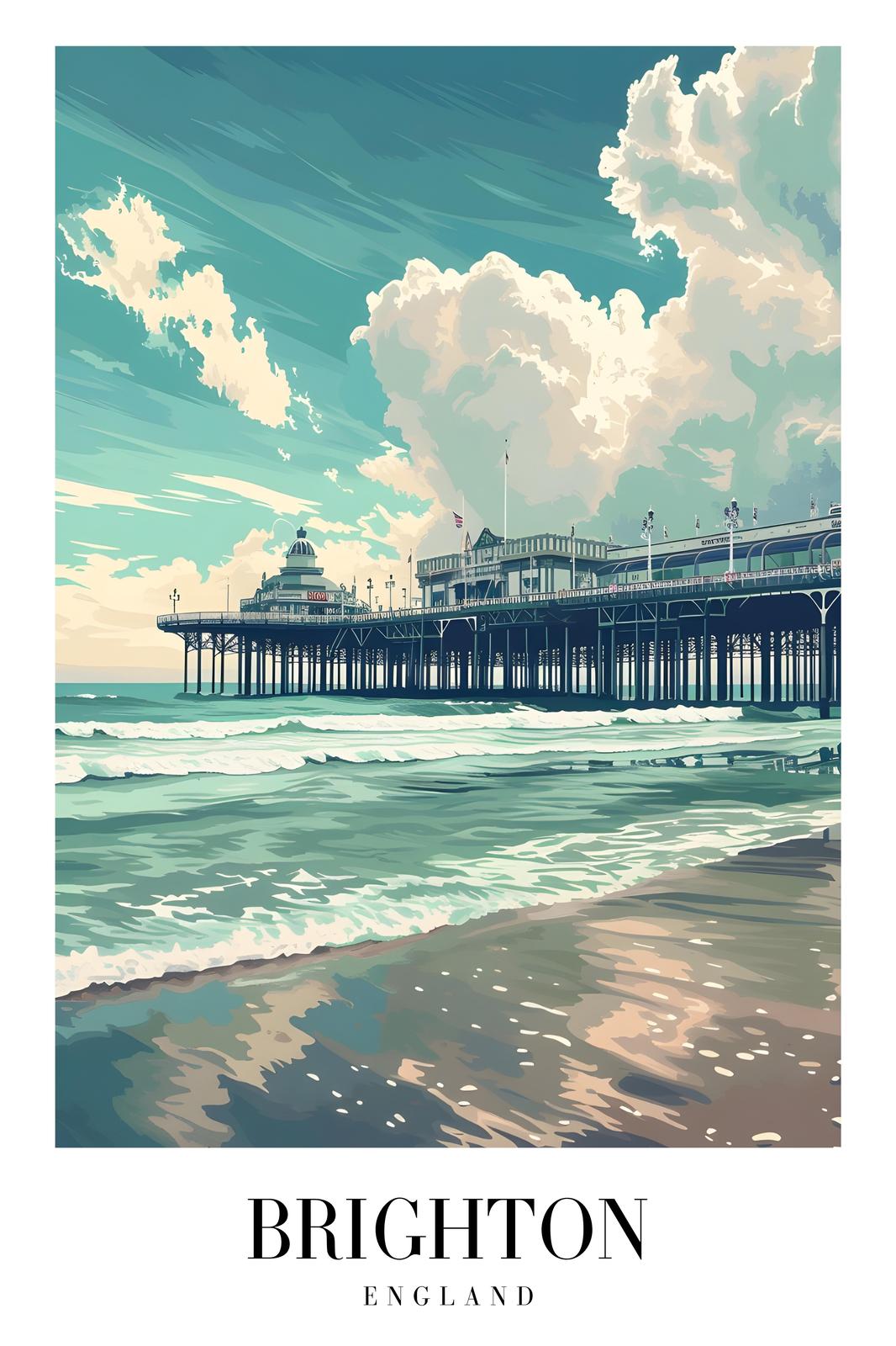 Brighton Pier Coastal Vibes Wall Art