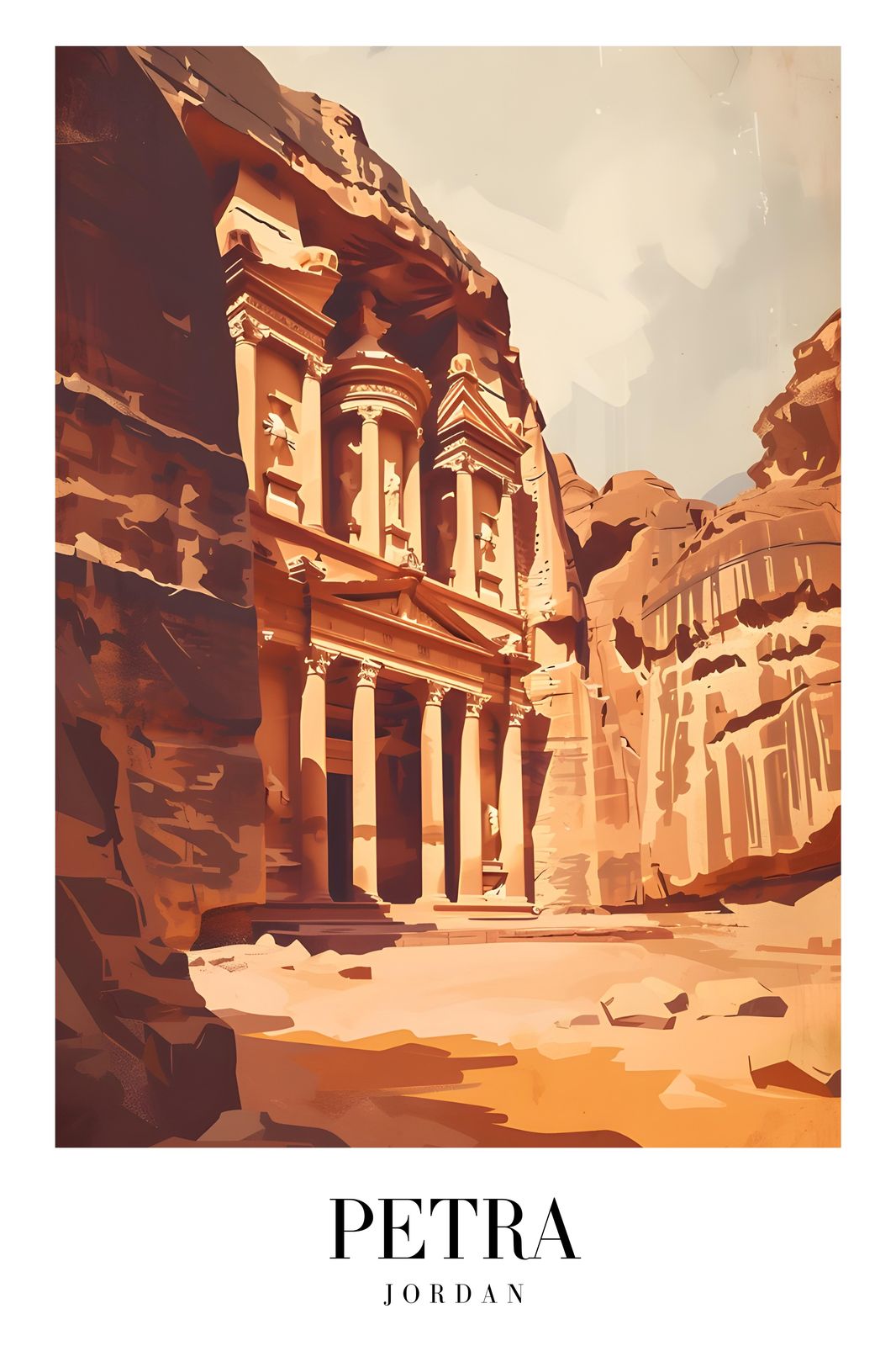 Majestic Petra Jordan Architectural Wall Art