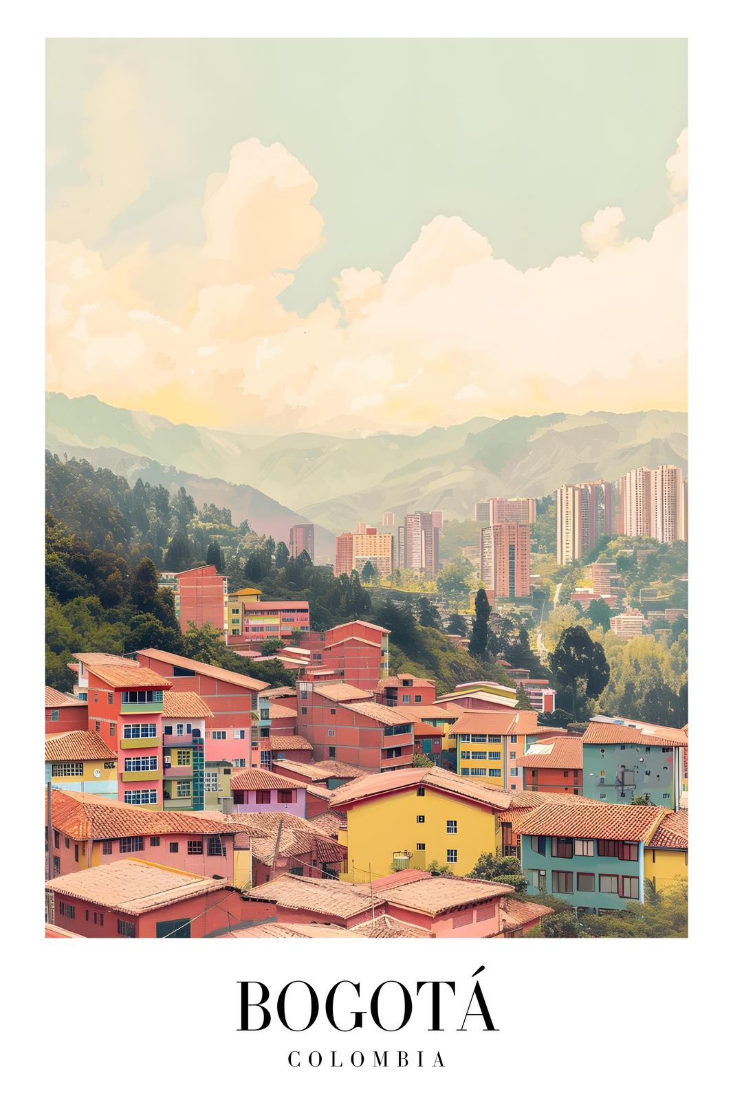Vibrant Bogota Cityscape Wall Art
