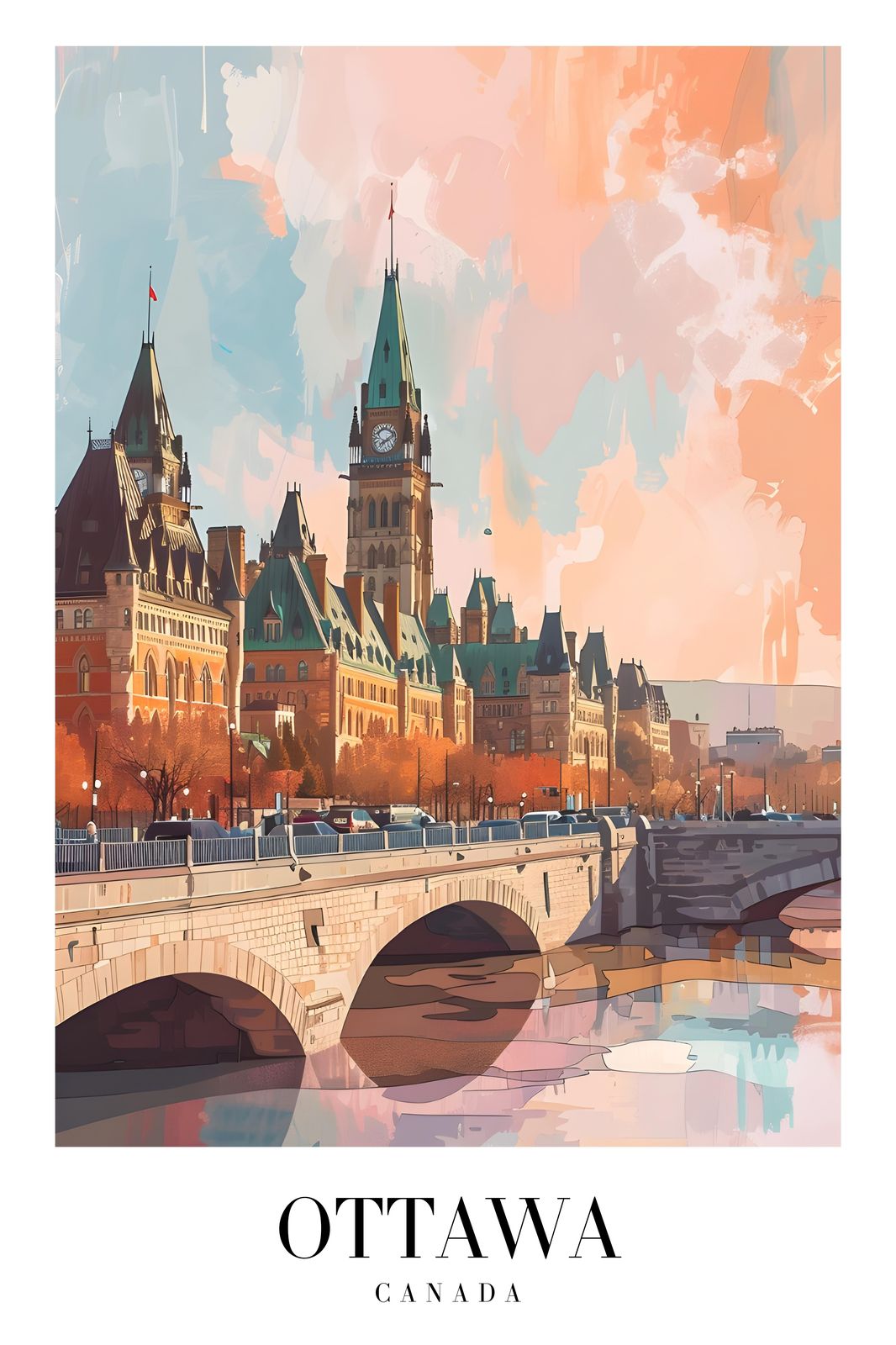 Vibrant Ottawa Skyline Wall Art - Canadian Art