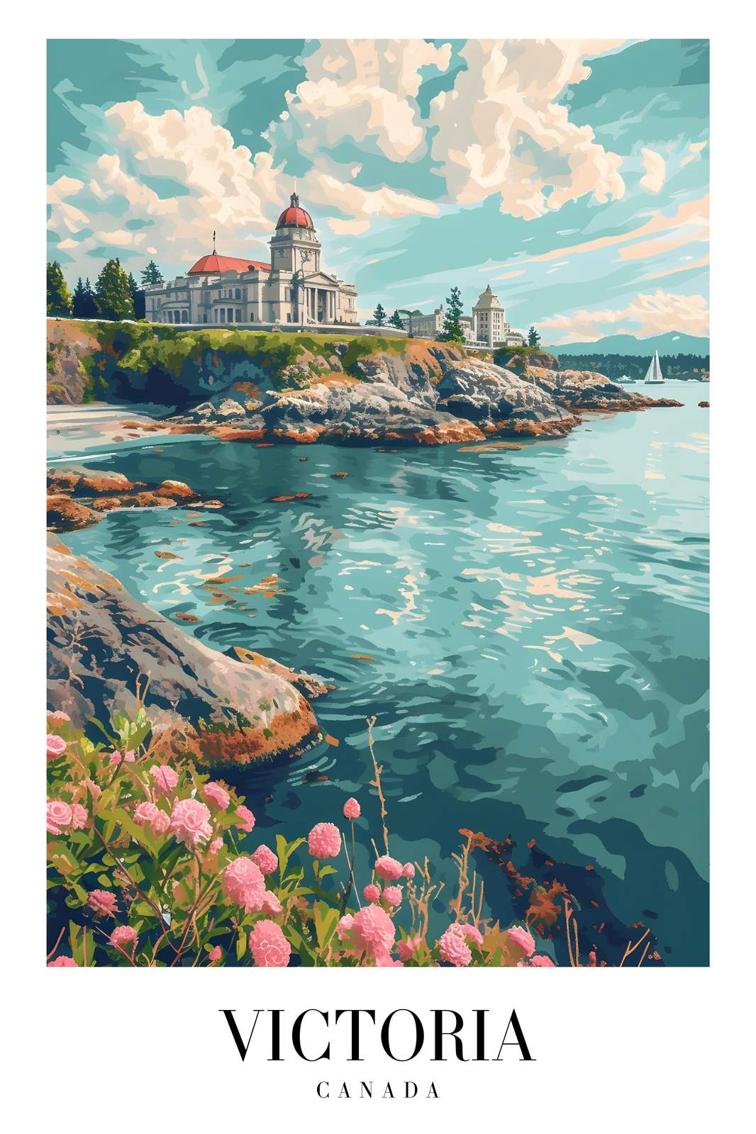 Victoria BC Coastal View Wall Art