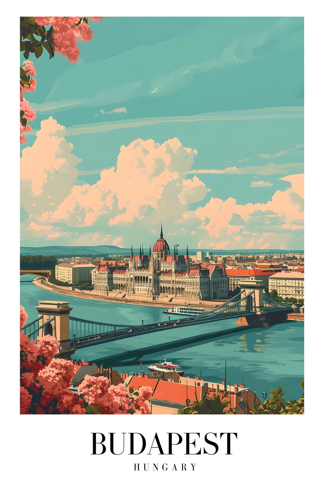 Budapest Parliament & Bridge Wall Art