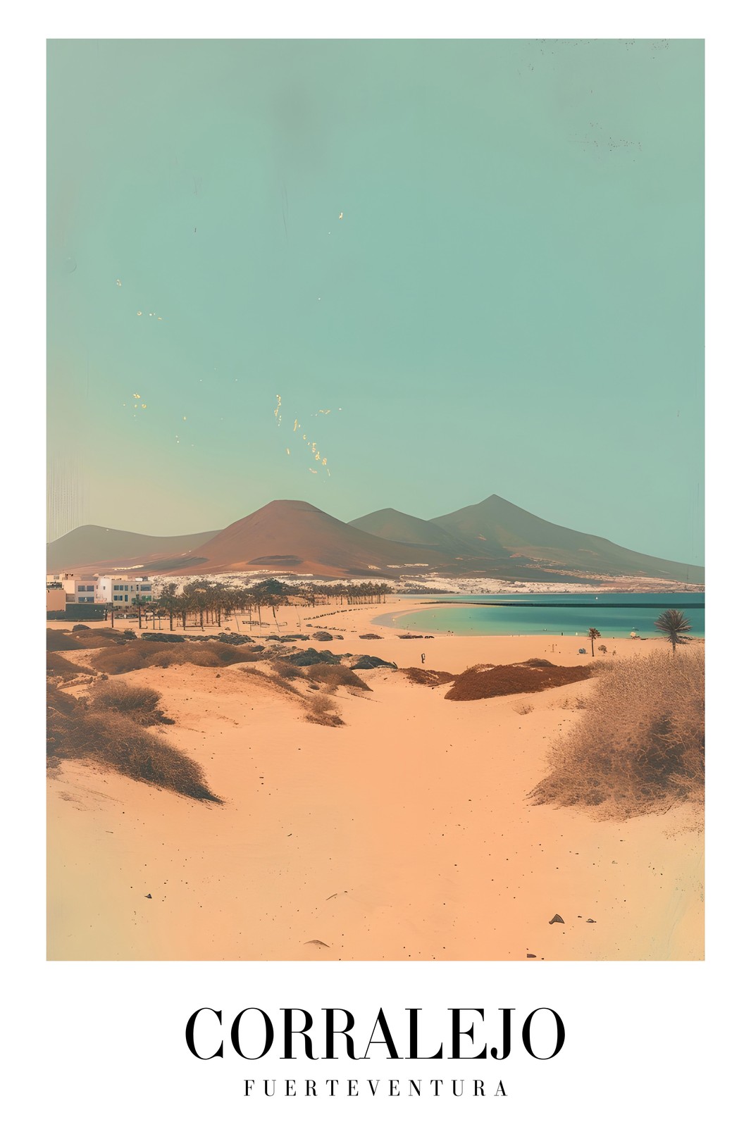 Corralejo Beach Serenity Wall Art