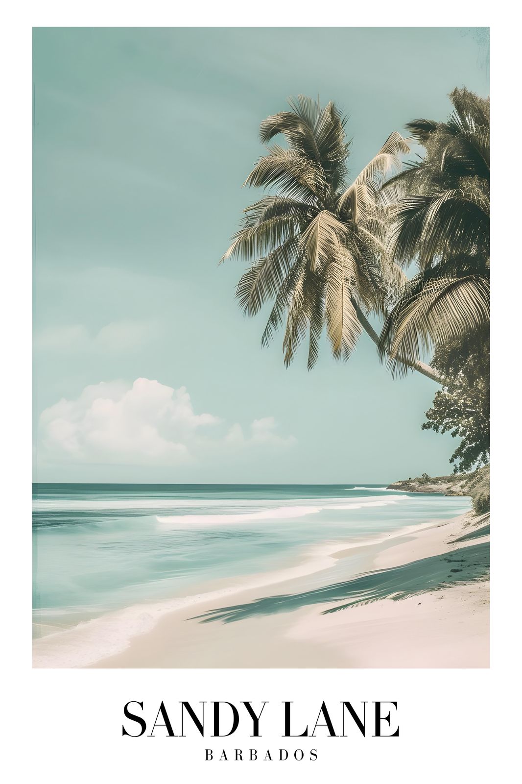 Tranquil Beach Palm Paradise Wall Art