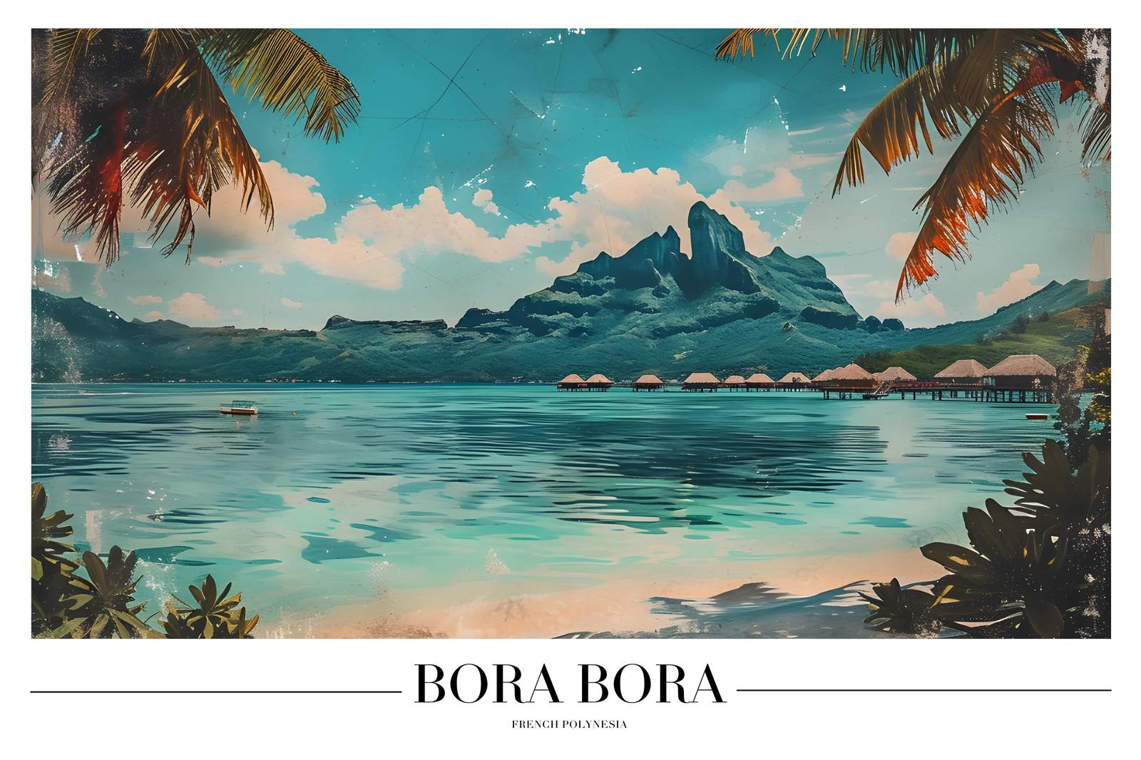 Bora Bora Paradise Tropical Beach Wall Art