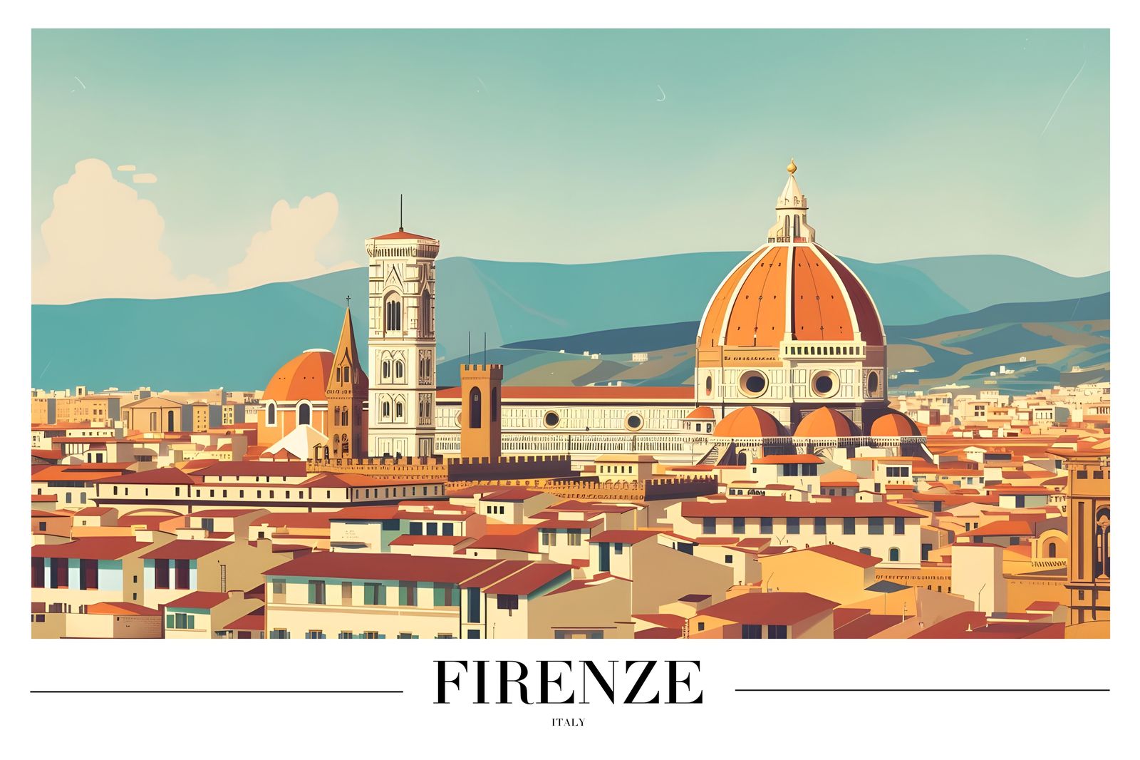 Florence Duomo Cityscape Italy Wall Art