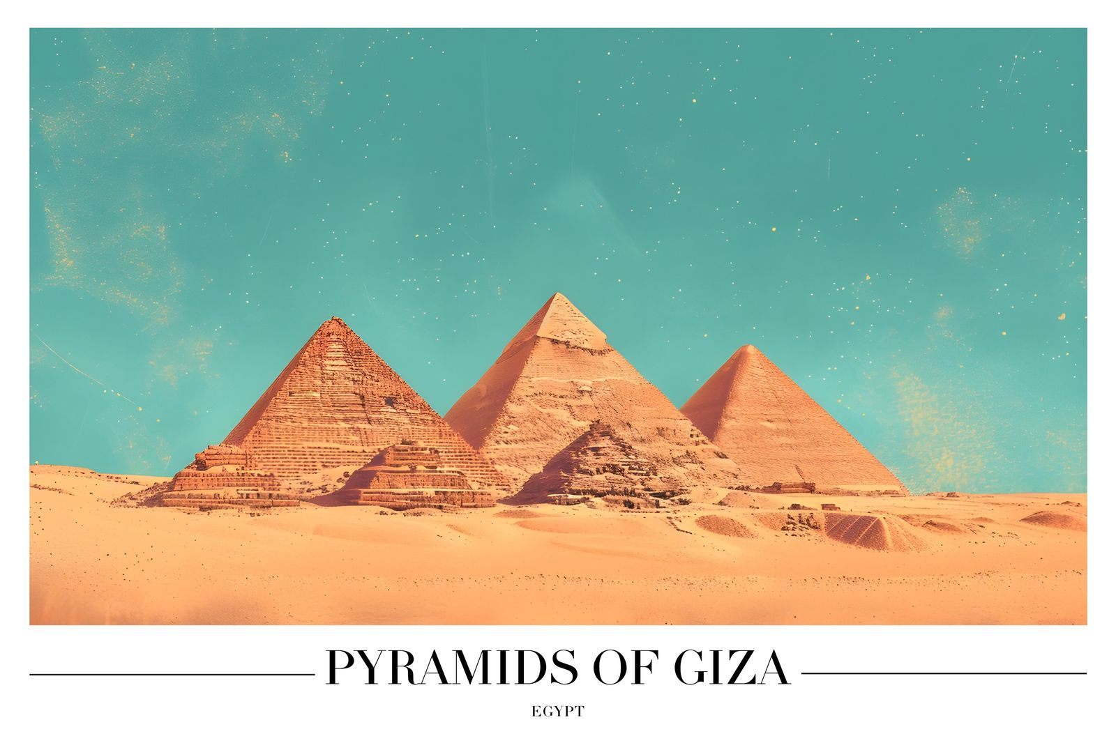 Ancient Egypt Pyramids of Giza Wall Art