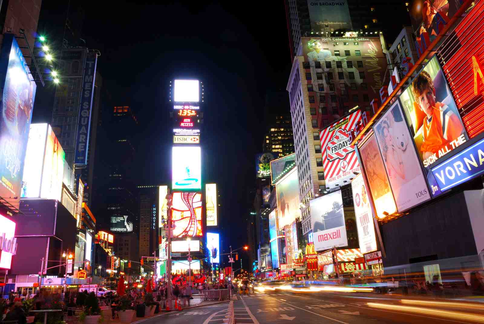 Times Square Neon Cityscape Wall Art