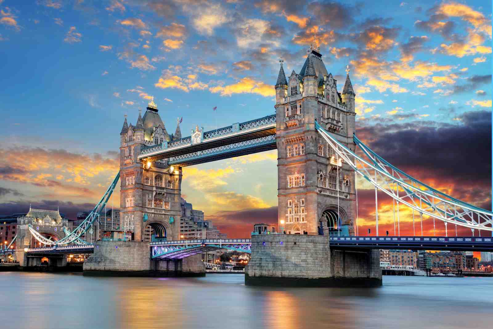 London Tower Bridge Sunset Wall Art