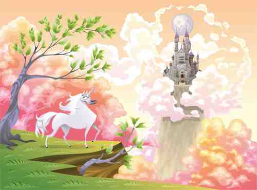 Magical Unicorn Castle Dreamland Wall Art