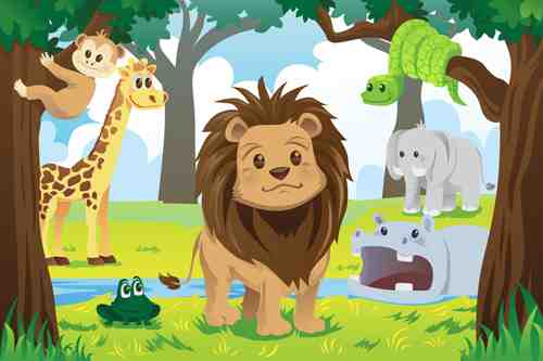 Jungle Friends Safari Animals Wall Art