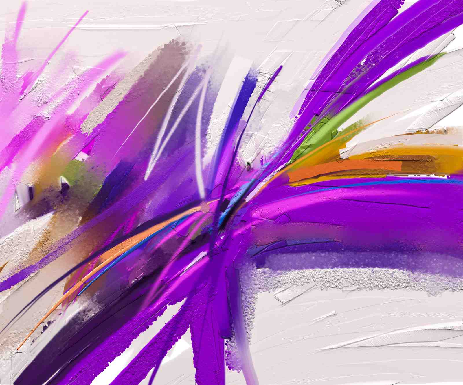 Vibrant Purple Abstract Splatter Wall Art