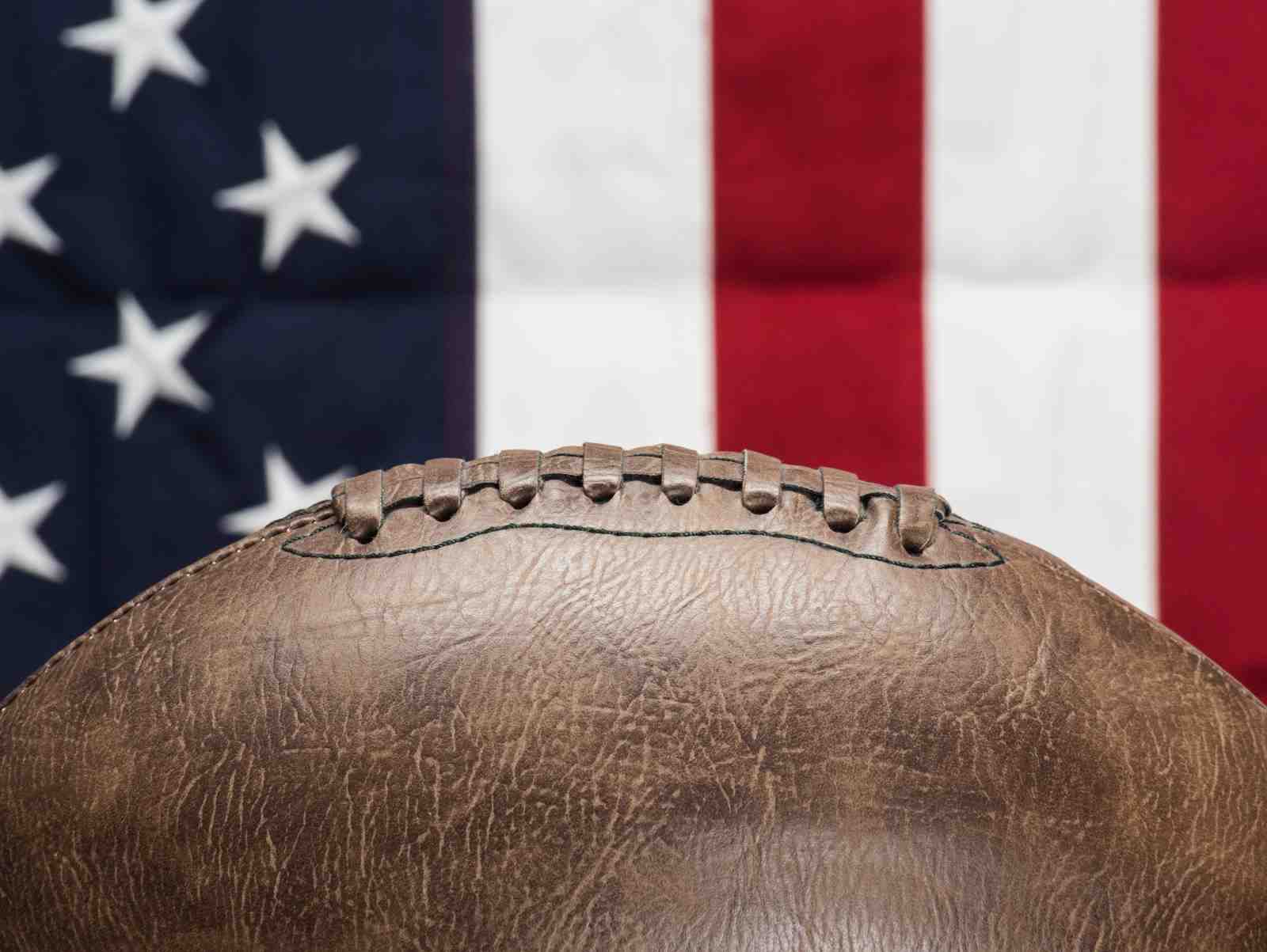 Vintage Football & USA Flag Wall Art