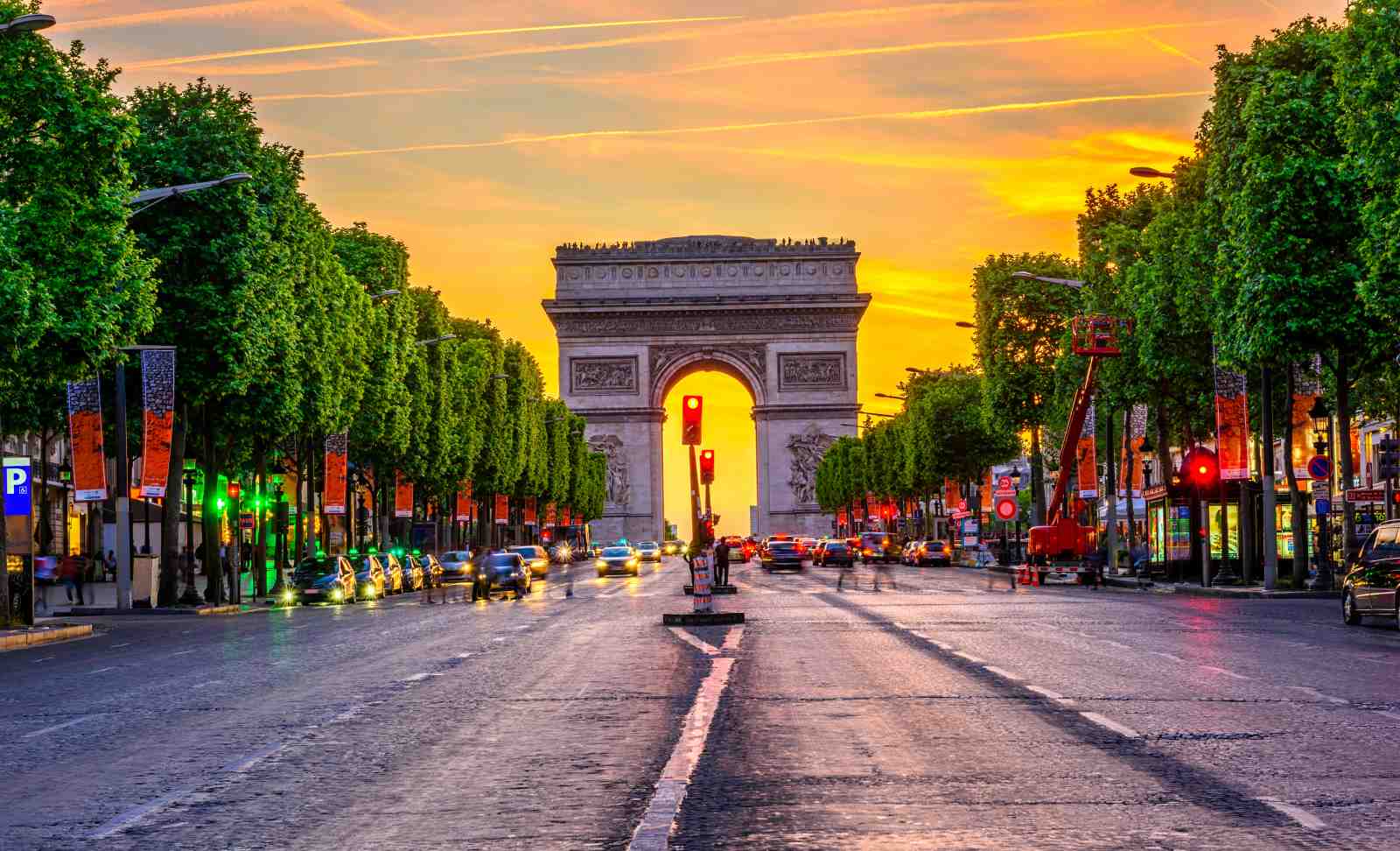 Parisian Sunset Arc de Triomphe Wall Art