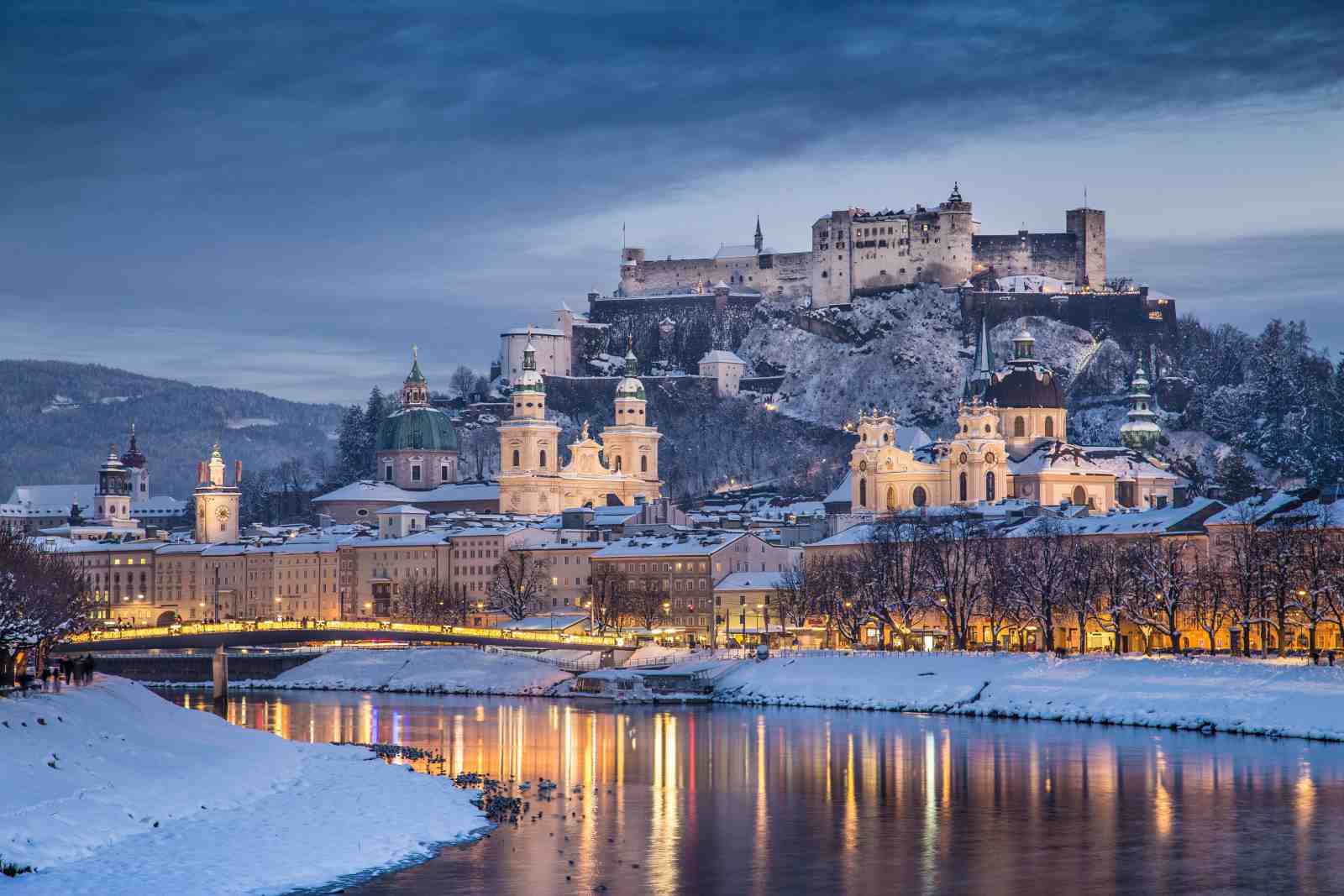 Enchanting Salzburg Winter Cityscape Wall Art