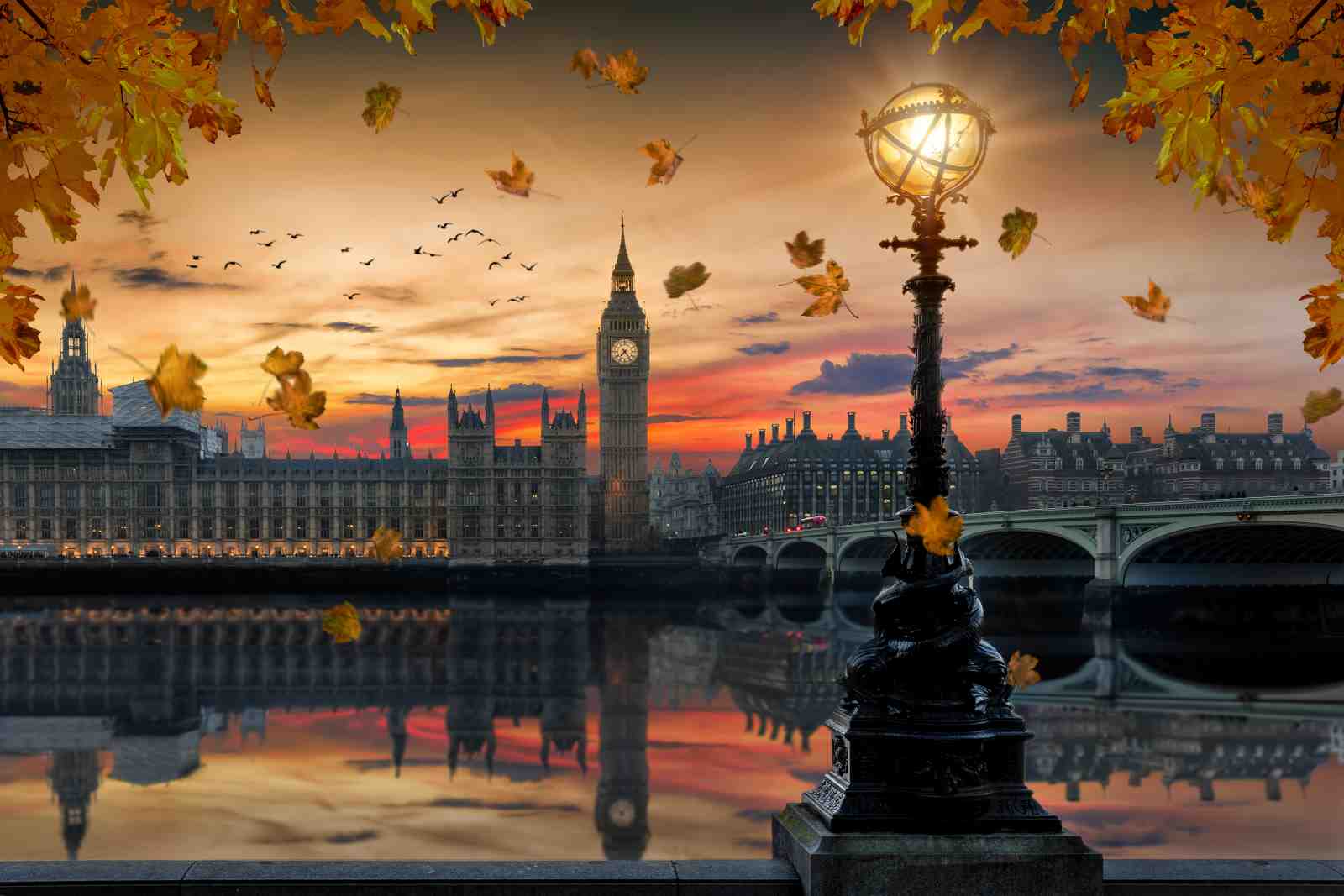 London Autumn Big Ben Wall Art