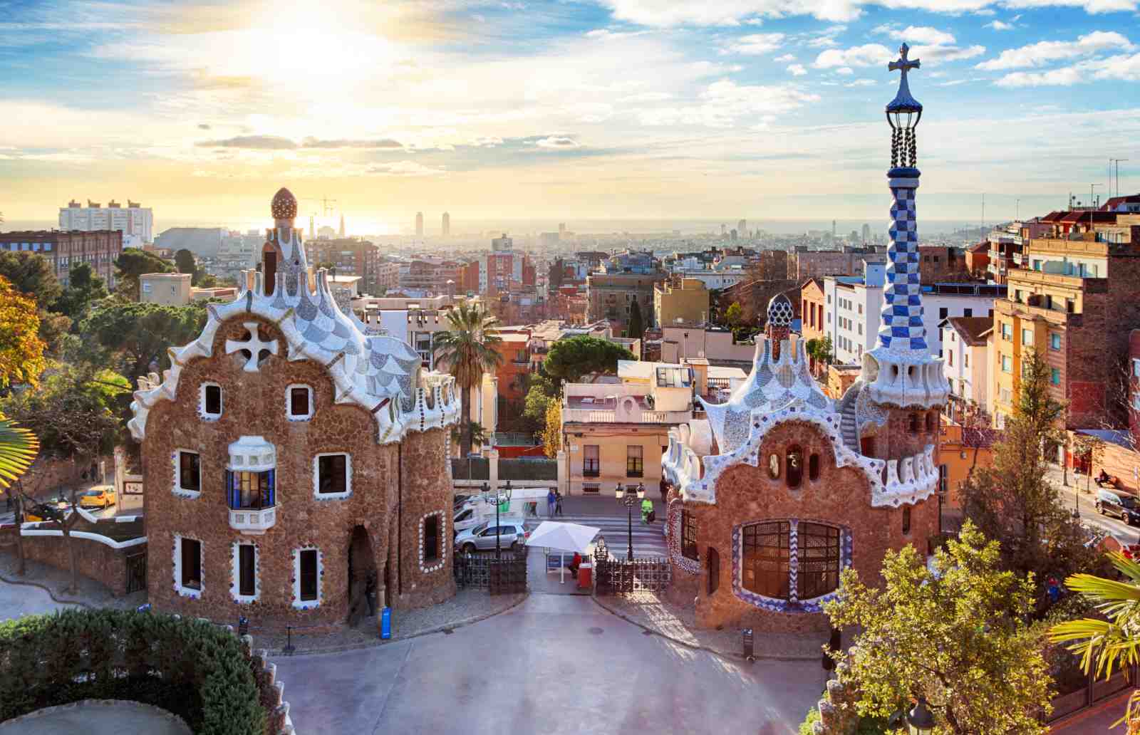 Gaudí's Barcelona Park: Whimsical Architecture Wall Art