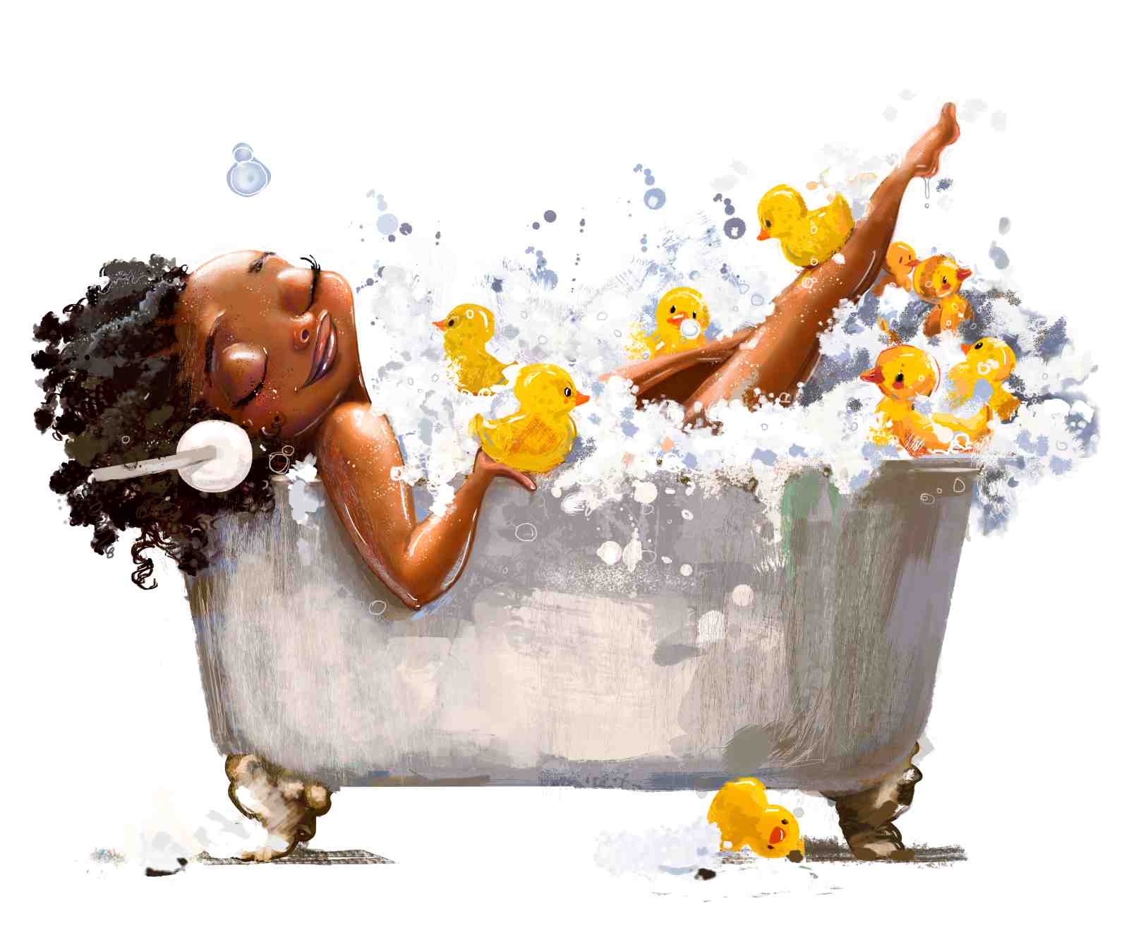 Joyful Bath Time Duckie Delight Wall Art