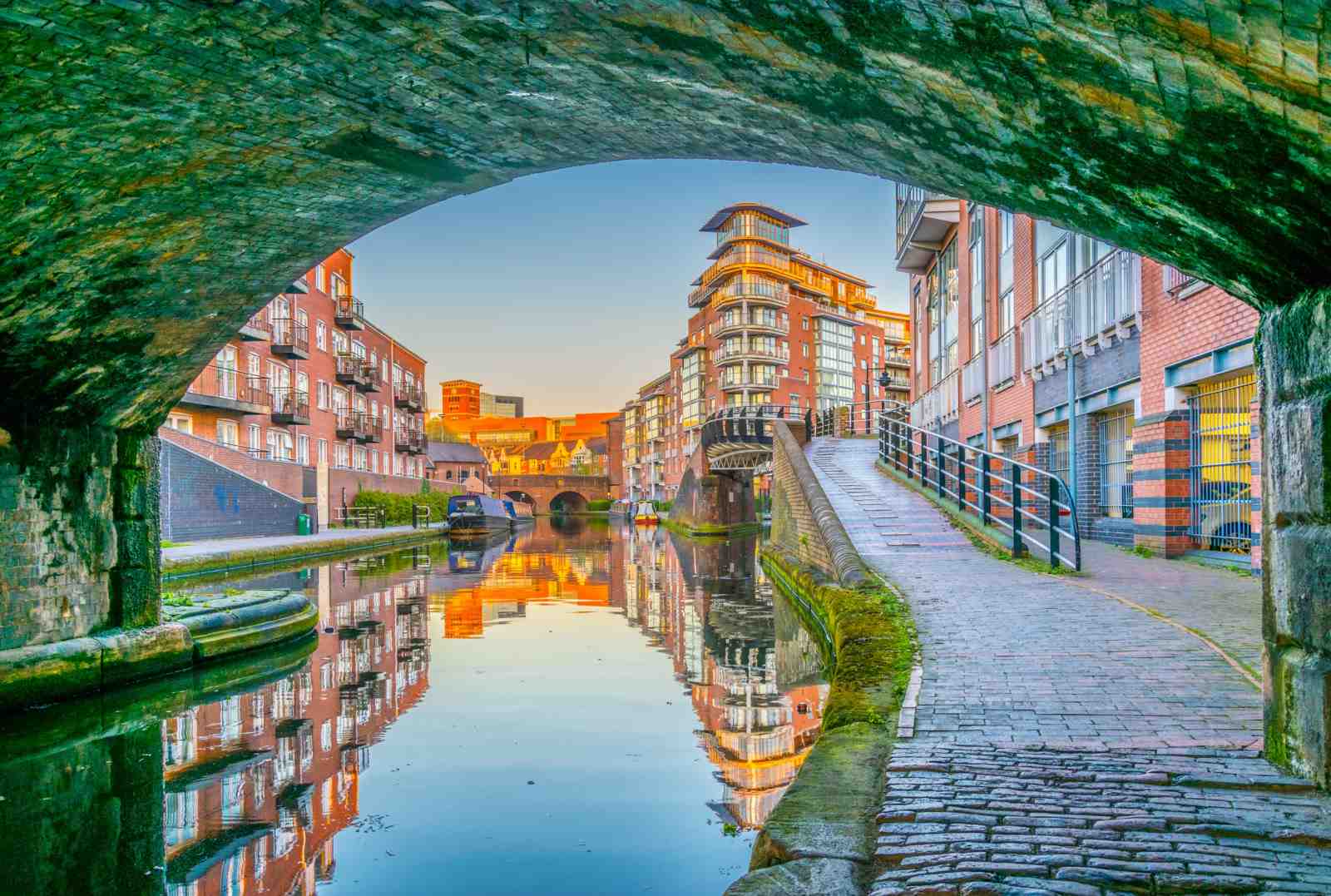 Urban Canal Reflections Wall Art