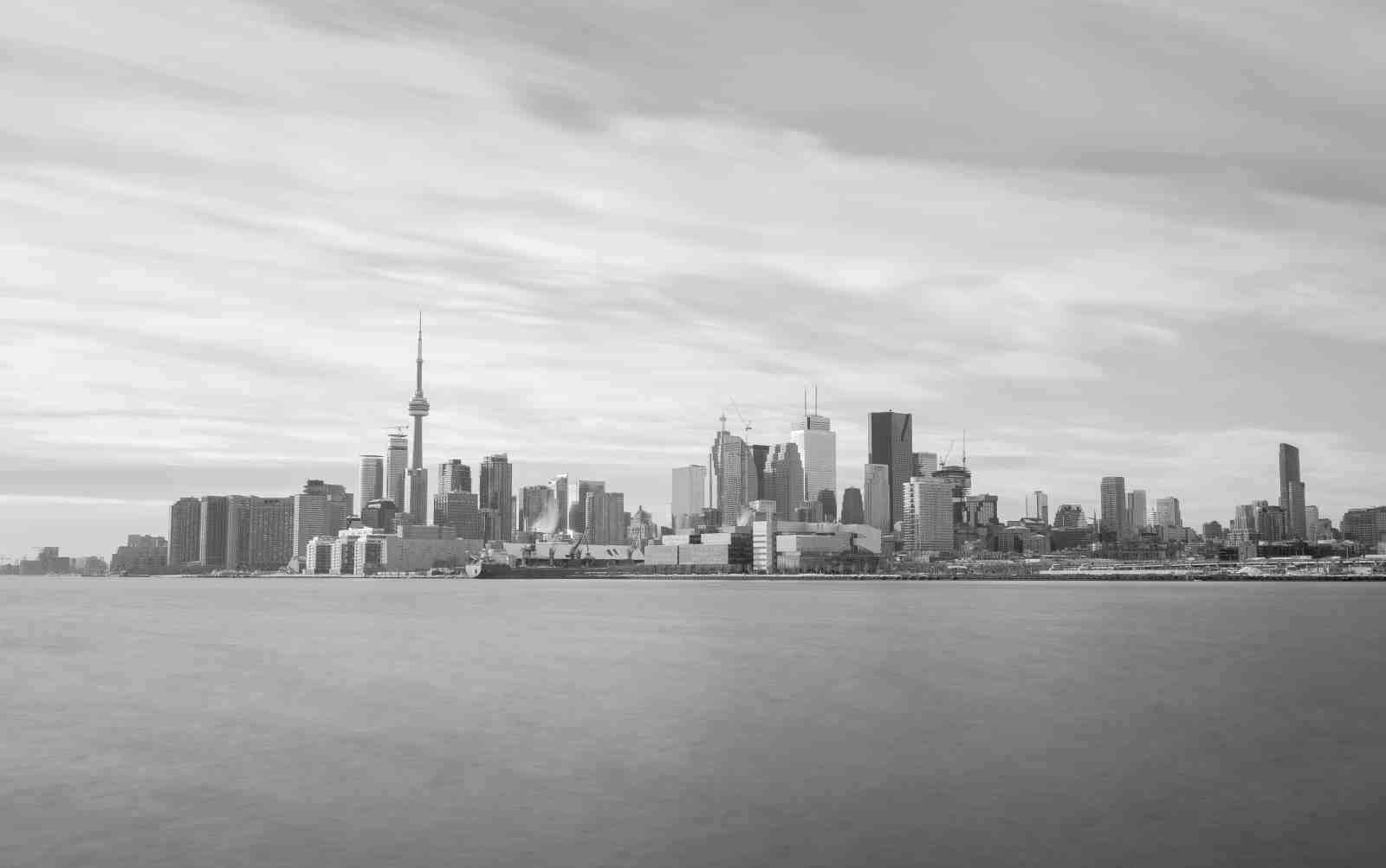 Toronto Skyline Black & White Wall Art