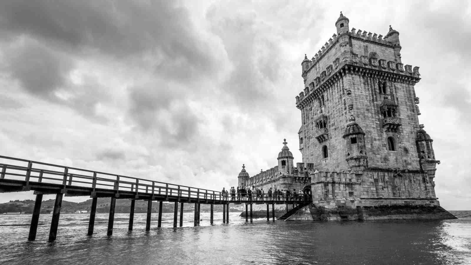 Lisbon Belem Tower Dramatic Skyscape Wall Art