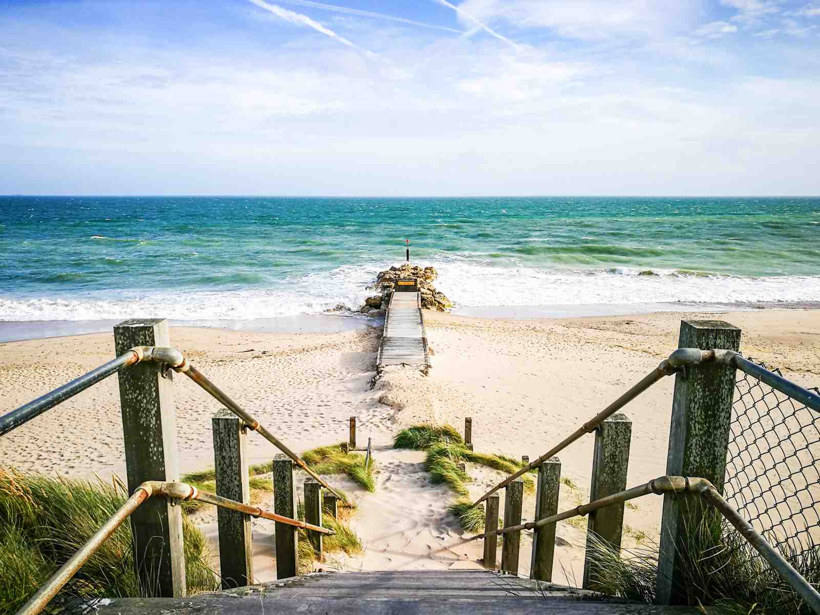 Ocean Pier Wooden Pathway Wall Art