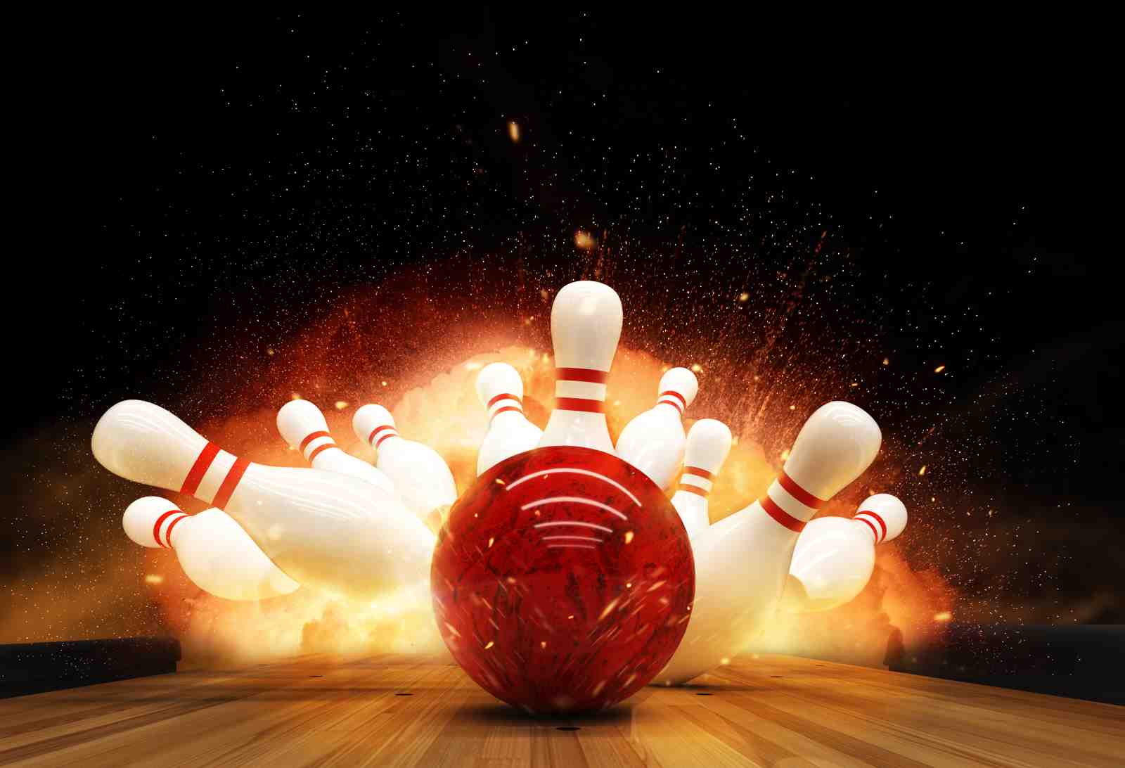 Strike! Bowling Action Wall Art