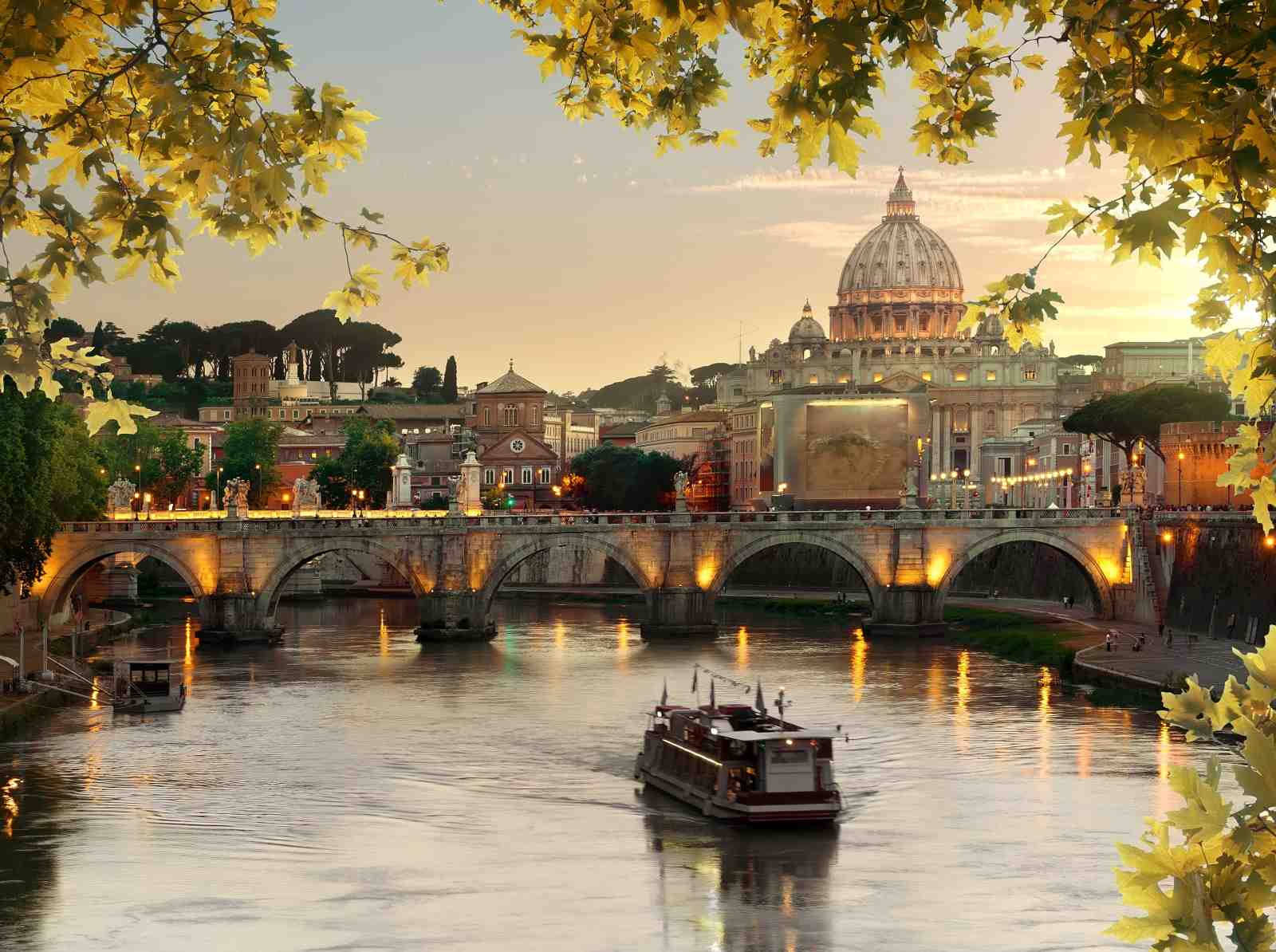 Romantic Rome St. Peter's Basilica Tiber River Wall Art