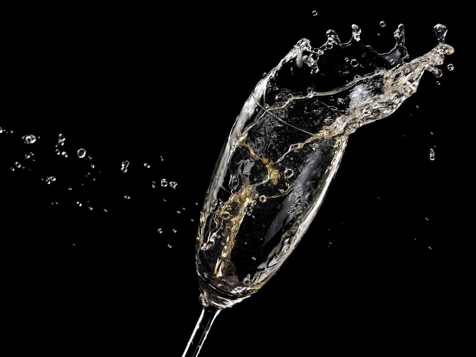 Champagne Splash Dynamic Art Wall Art
