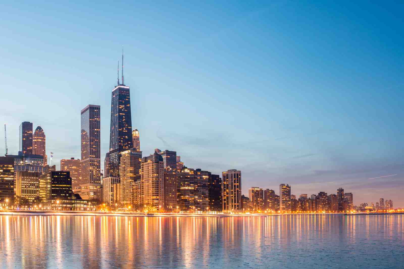 Chicago Skyline at Dusk Wall Art