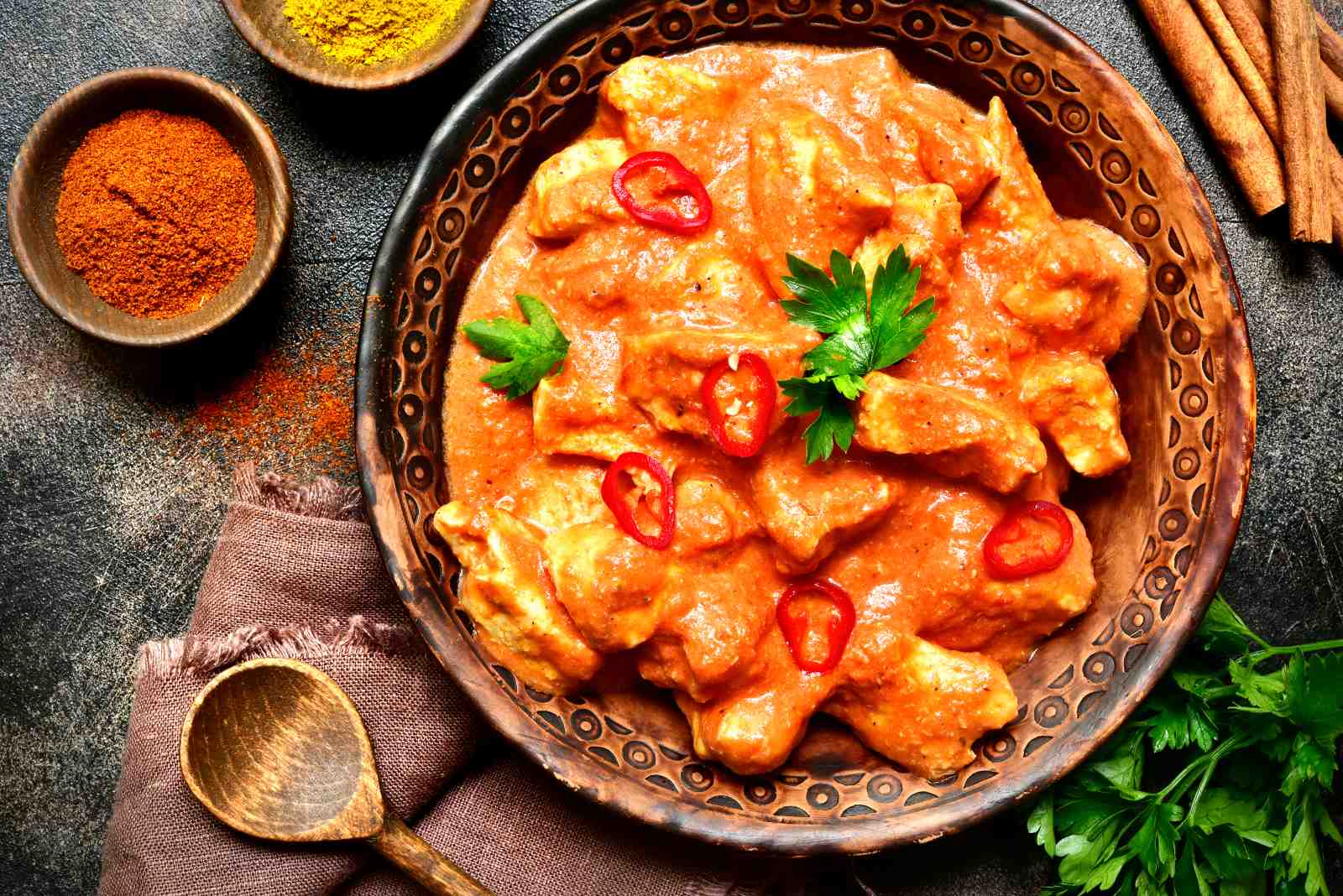 Vibrant Indian Chicken Curry Wall Art