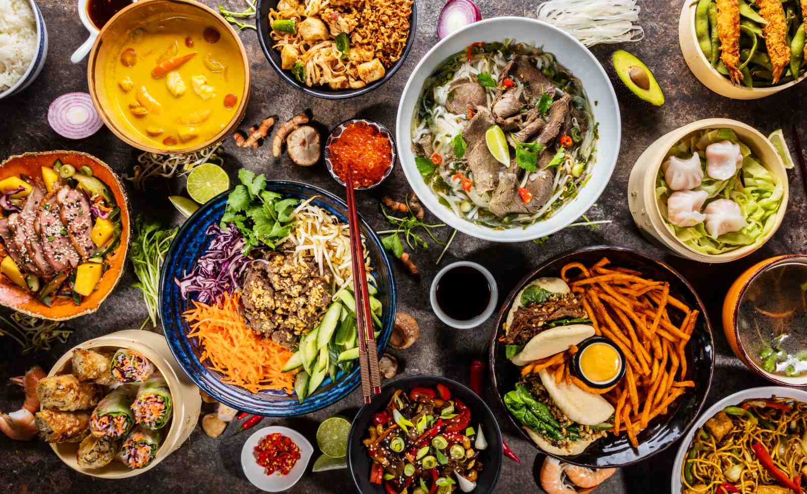 Vibrant Asian Feast Wall Art