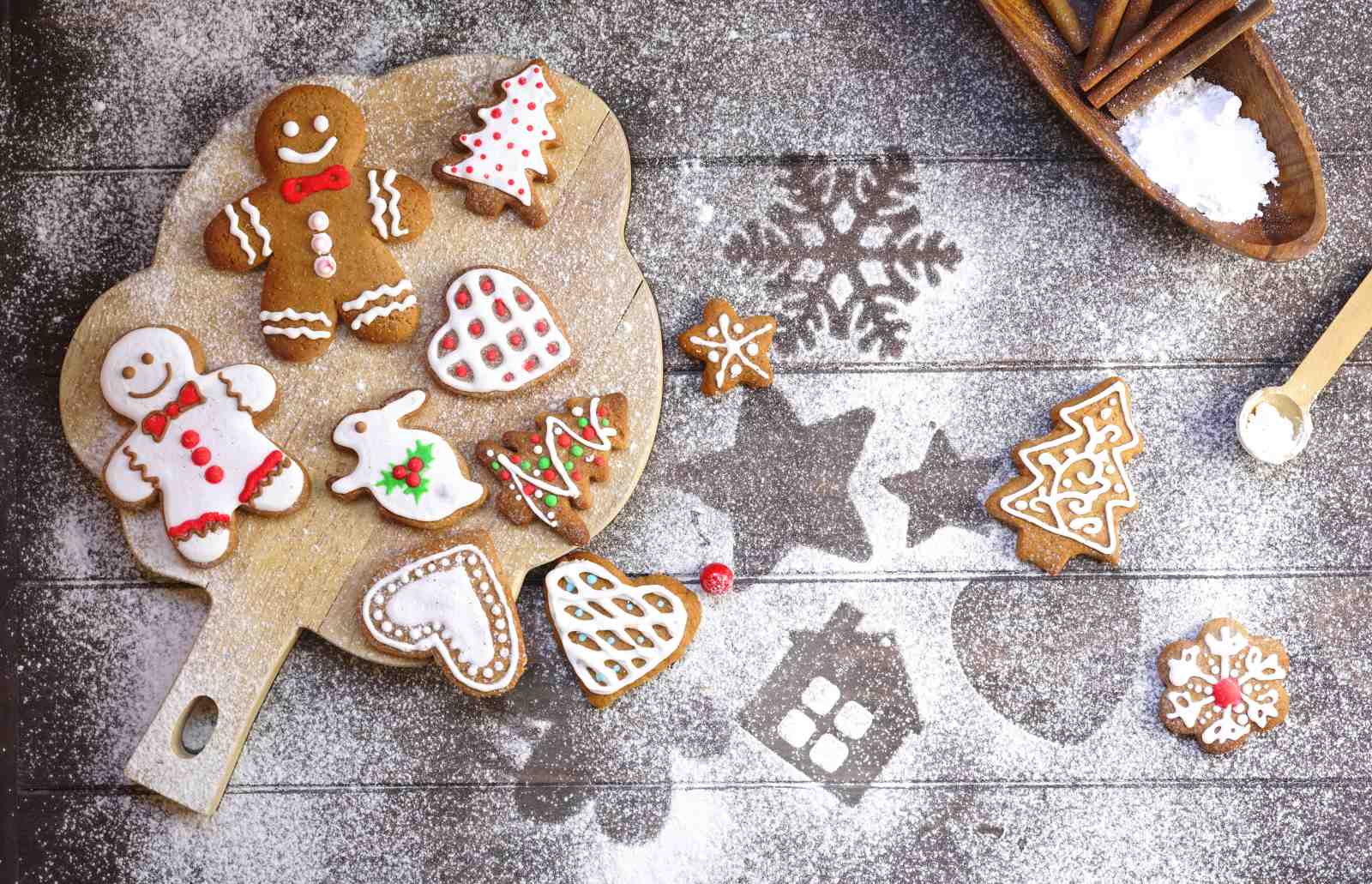 Festive Gingerbread Cookies Holiday Wall Art